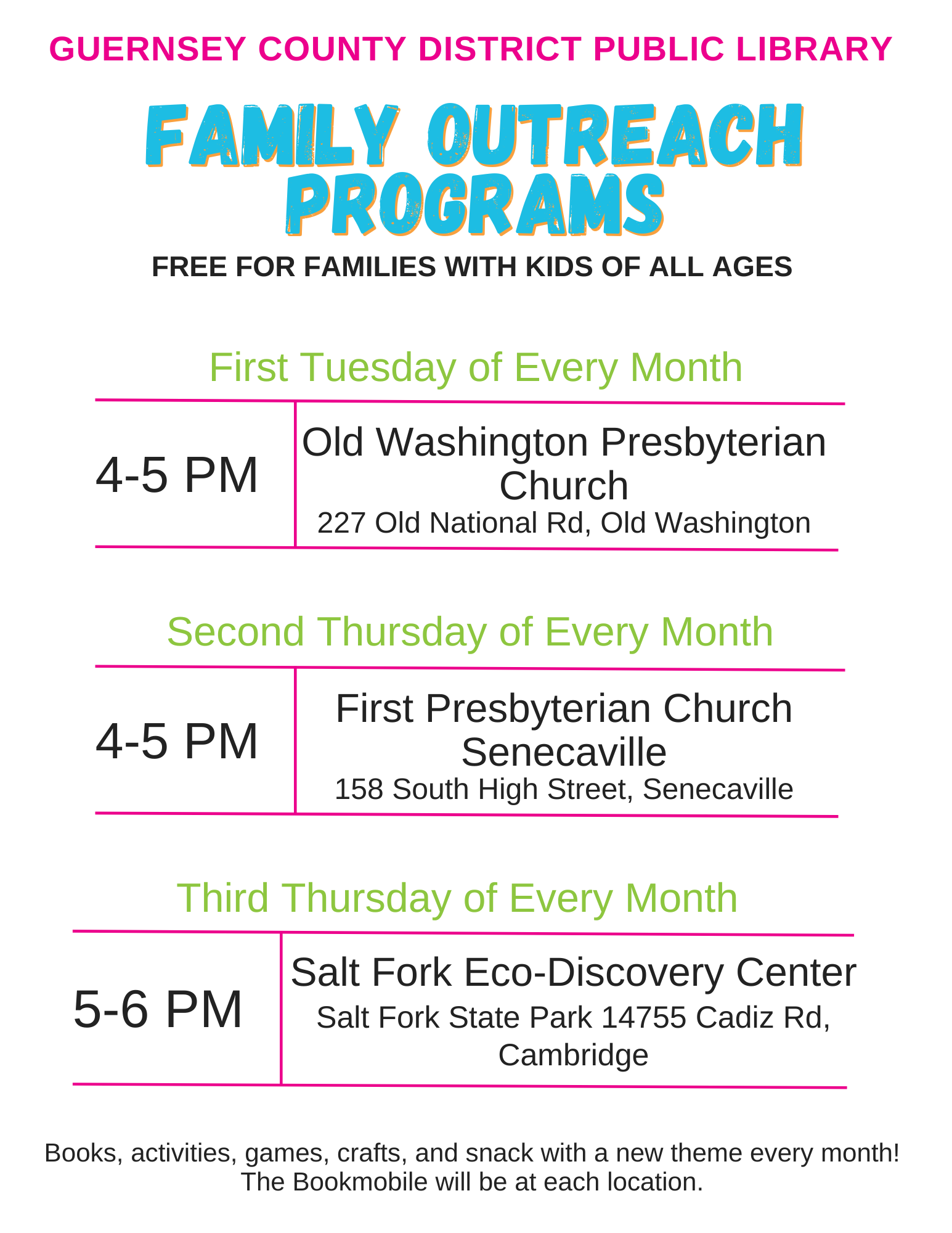 Outreach Services | Guernsey County District Public Library